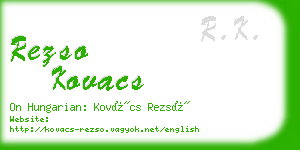 rezso kovacs business card